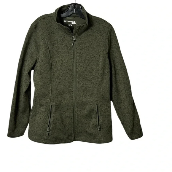 Y2K, fitted,heavy fleece jacket, sweater women XL, GREEN hiking,outdoors,EC - Picture 5 of 14